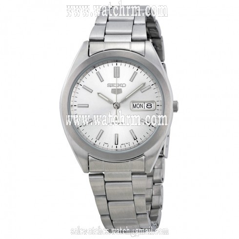 Seiko 5 Automatic Silver Dial Stainless Steel Men's Watch SNX993K