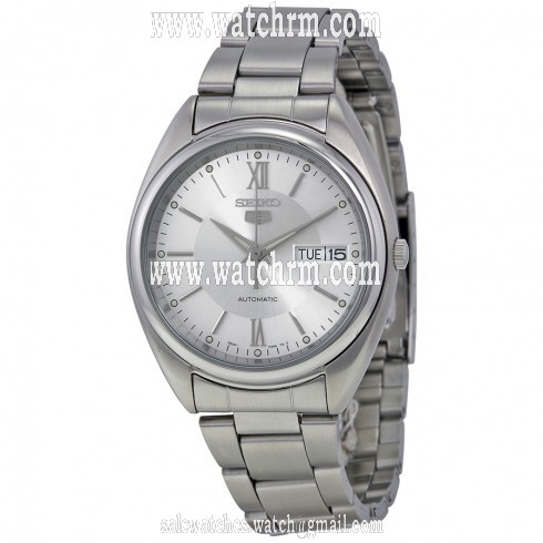 Seiko 5 Automatic Silver Dial Stainless Steel Men's Watch SNXA19