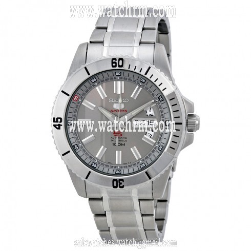 Seiko 5 Automatic Sports Grey Sial Steel Men's Watch SRP421