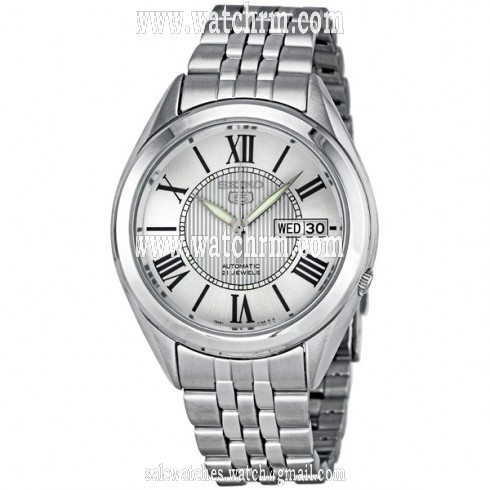 Seiko 5 Automatic White Dial Stainless Steel Men's Watch SNKL29