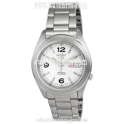 Seiko 5 Automatic White Dial Stainless Stell Men's Watch SNKM73