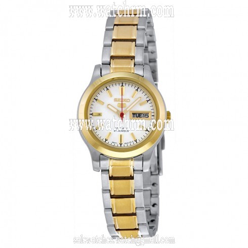 Seiko 5 Automatic White Dial Two-tone Ladies Watch SYMD90