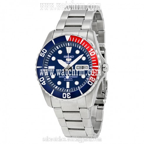 Seiko 5 Blue Dial Diver Stainless Steel Automatic Men's Watch SNZF15