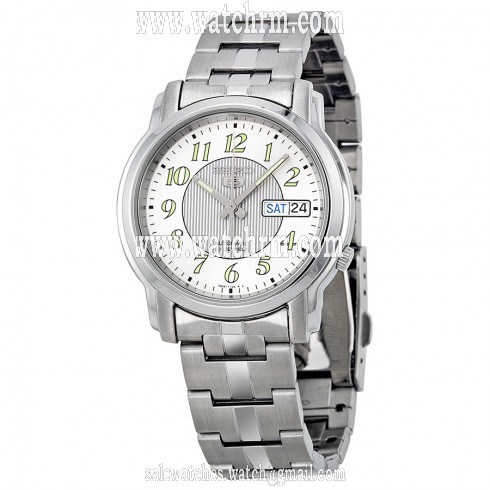 Seiko 5 Easy Reader Automatic White Dial Stainless Steel Men's Watch SNKL89