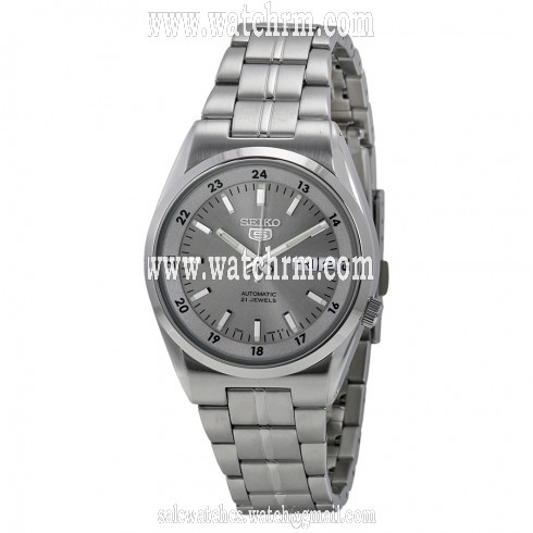 Seiko 5 Grey Dial Stainless Steel Men's Watch SNKJ07