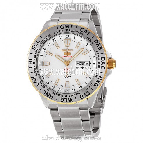 Seiko 5 Special Edition Automatic White Dial Stainless Steel Men's Watch SRP438