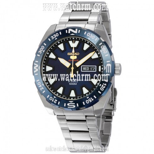 Seiko 5 Sport Automatic Blue Dial Stainless Steel Men's Watch SRP747