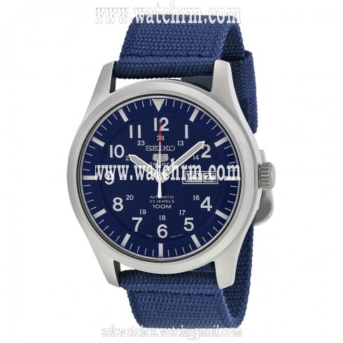 Seiko 5 Sport Automatic Navy Blue Canvas Men's Watch SNZG11