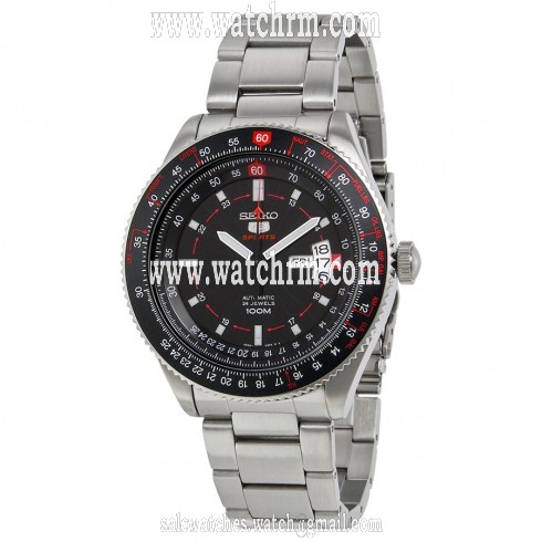 Seiko 5 Sports Automatic Black Dial Stainless Steel Band Men's Watch SRP613K1S