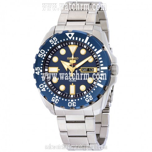 Seiko 5 Sports Automatic Blue Dial Stainless Steel Men's Watch SRP605