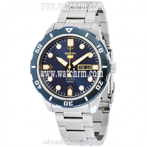 Seiko 5 Sports Automatic Blue Dial Stainless Steel Men's Watch SRP677