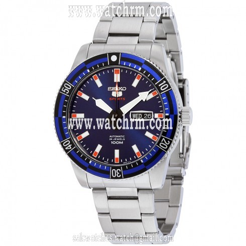 Seiko 5 Sports Automatic Blue Dial Stainless Steel Men's Watch SRP731