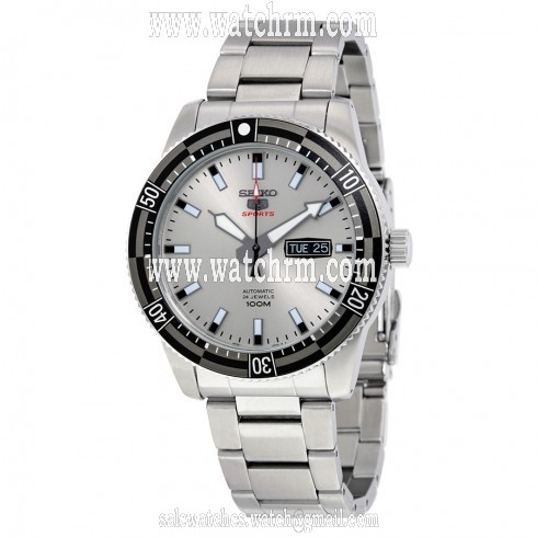 Seiko 5 Sports Automatic Silver Dial Stainless Steel Men's Watch SRP729