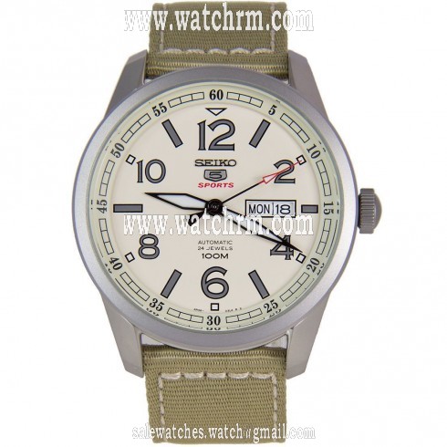 Seiko 5 Sports Automatic Beige Dial Men's Watch SRP635