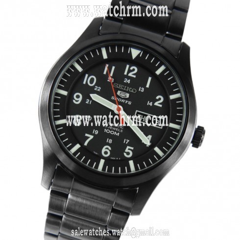 Seiko 5 Sports Black Dial Gunmetal Men's Watch SNZG17