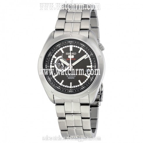 Seiko 5 Sports Black Dial Stainless Steel Men's Watch SSA065