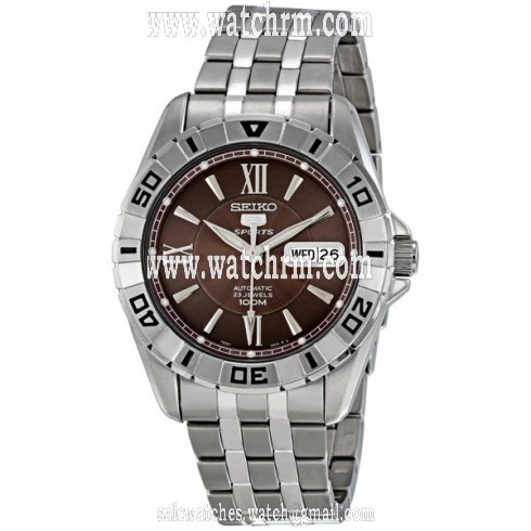 Seiko 5 Sports Brown Dial Automatic Men's Watch SNZH81