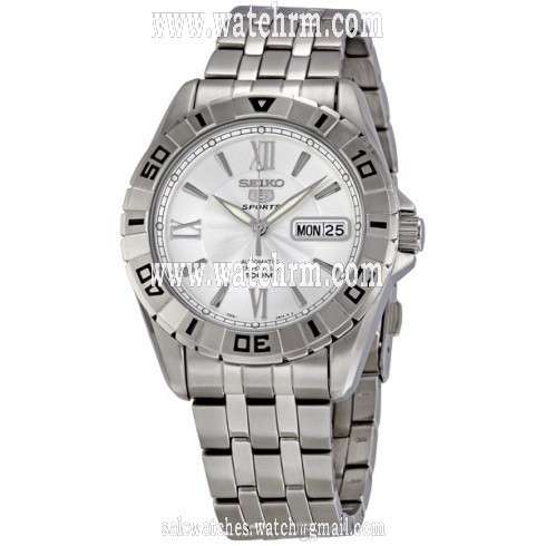 Seiko 5 Sports Silver Dial Automatic Men's Watch SNZH79
