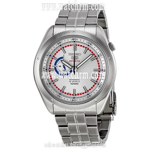 Seiko 5 Sports White Dial Stainless Steel Automatic Men's Watch SSA061