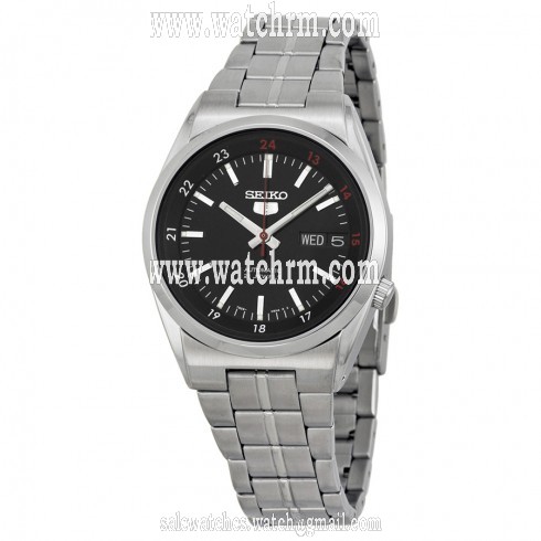 Seiko Automatic Black Dial Stainless Steel Ladies Watch SNKJ15