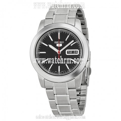 Seiko Automatic Black Dial Stainless Steel Men's Watch SNKE53