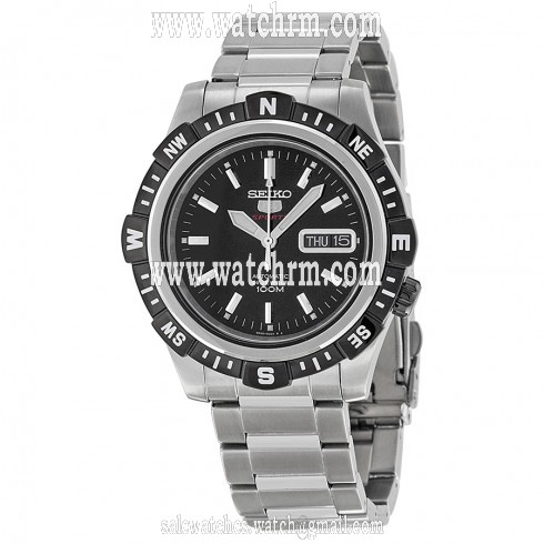 Seiko Automatic Black Dial Stainless Steel Men's Watch SRP139