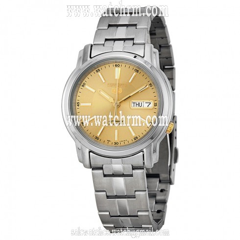 Seiko Automatic Champagne Dial Stainless Steel Men's Watch SNKL81