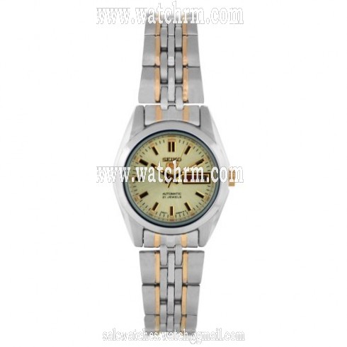 Seiko Automatic Gold Dial Two-tone Ladies Watch SYMA37