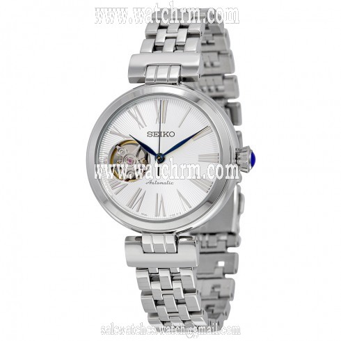 Seiko White Dial Stainless Steel Automatic Ladies Watch SSA863
