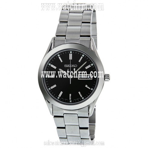 Seiko Black Dial Stainless Steel Dress Men's Watch SGGA25