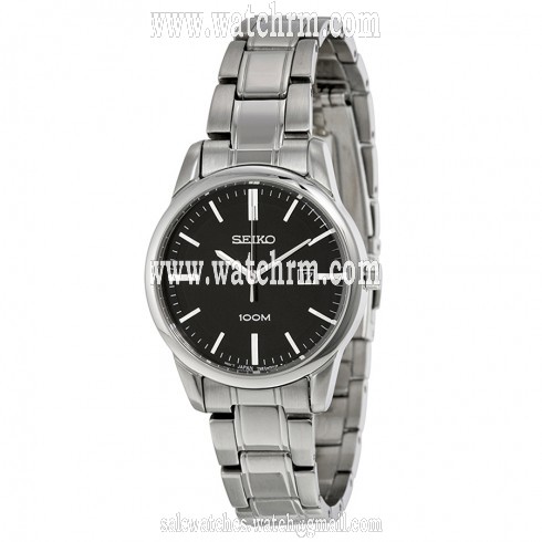 Seiko Black Dial Stainless Steel Ladies Watch SXDG27P1