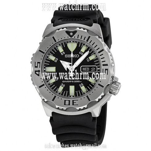 Seiko Black Monster Automatic Black Dial Black Rubber Men's Men's Watch SKX779KS3