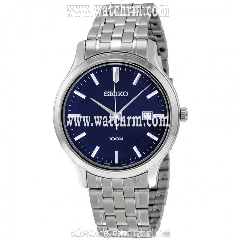 Seiko Blue Dial Stainless Steel Quartz Men's Watch SUR143