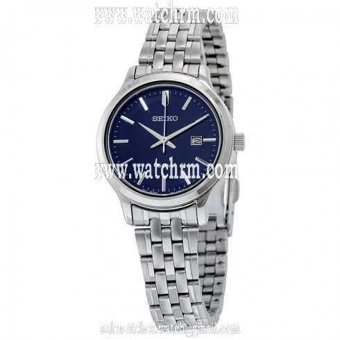 Seiko Blue Dial Stainless Steel Quatrz Ladies Watch SUR797
