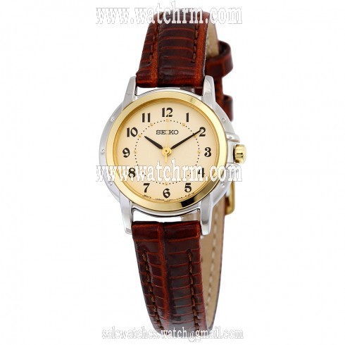 Seiko Brown Leather Strap Ladies Watch SXGA02