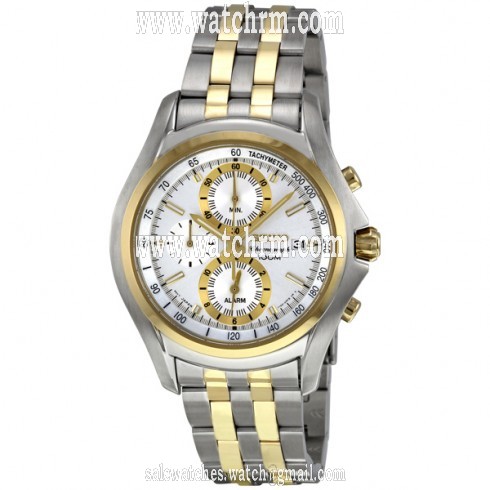 Seiko Cal. 7T62 Chronograph Silver Dial Stainless Steel Men's Watch SNAE82