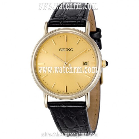 Seiko Champagne Dial Gold-tone Men's Watch SKK696