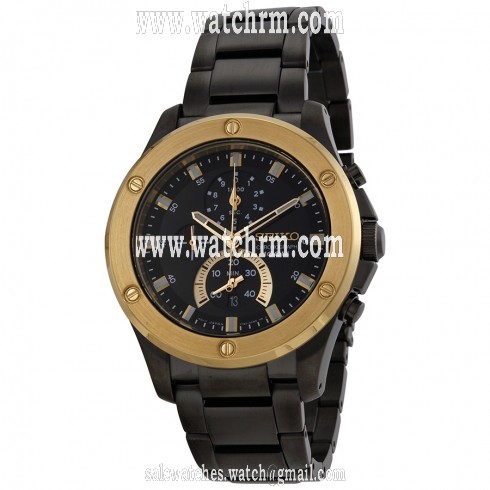 Seiko Chronograph Black Dial Black Black Ion-plated Men's Watch SPC098