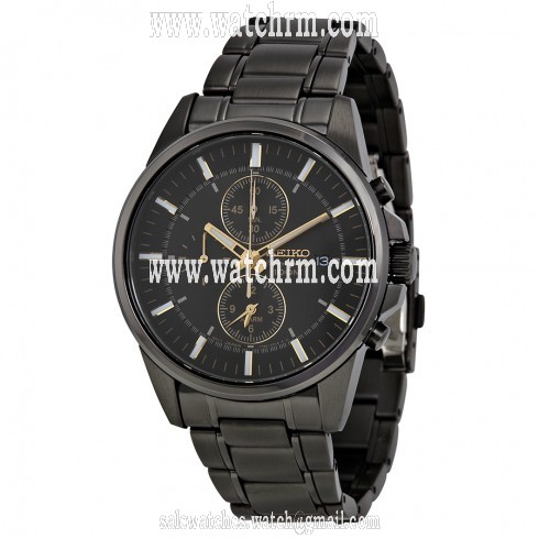 Seiko Chronograph Black Dial Men's Watch SNAF07