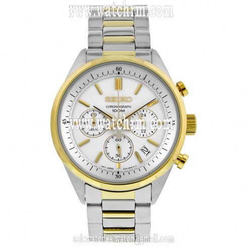 Seiko Chronograph Black Dial Men's Watch SSB064