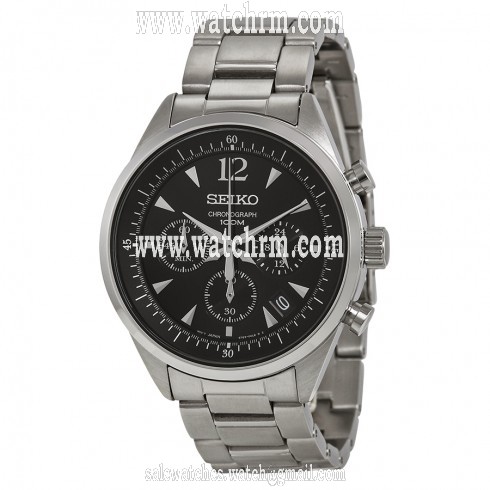 Seiko Chronograph Black Dial Men's Watch SSB067