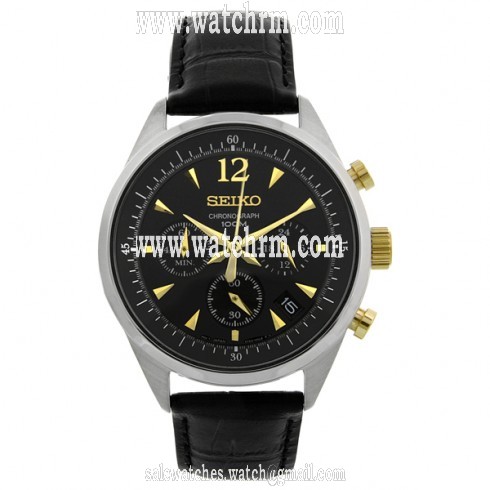 Seiko Chronograph Black Dial Men's Watch SSB071