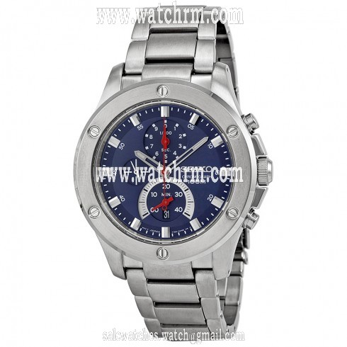 Seiko Chronograph Blue Dial Stainless Steel Men's Watch SPC093