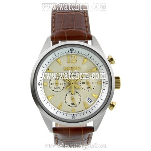 Seiko Chronograph Champagne Dial Men's Watch SSB069