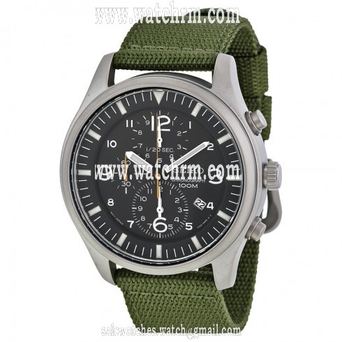 Seiko Chronograph Green Dial Green Nylon Strap Men's Watch SNDA27