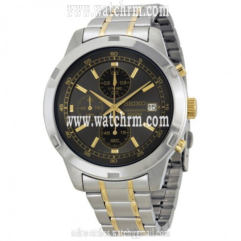 Seiko Chronograph Grey Dial Two-tone Men's Watch SKS425