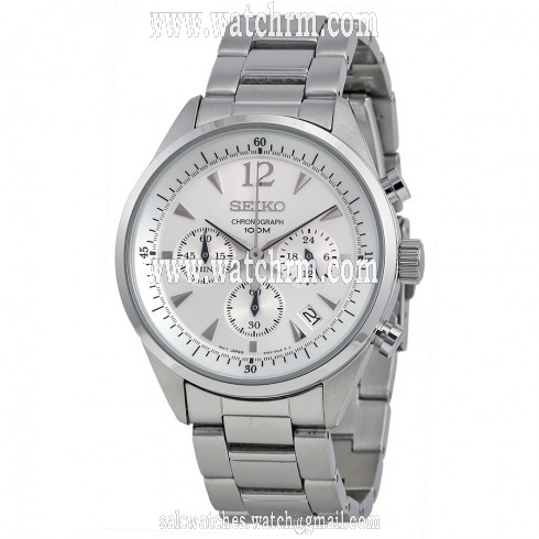 Seiko Chronograph Silver Dial Men's Watch SSB065
