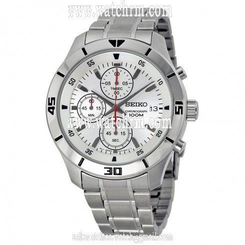 Seiko Chronograph Silver Dial Stainless Steel Men's Watch SKS397
