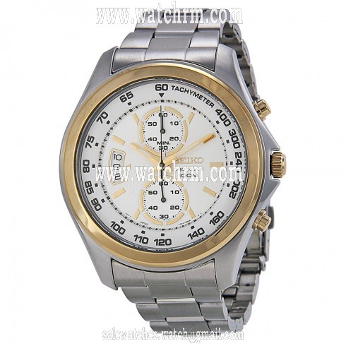 Seiko Chronograph Silver Dial Stainless Steel Men's Watch SNN256