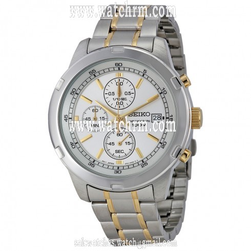 Seiko Chronograph Silver Dial Two-tone Men's Watch SKS423P1